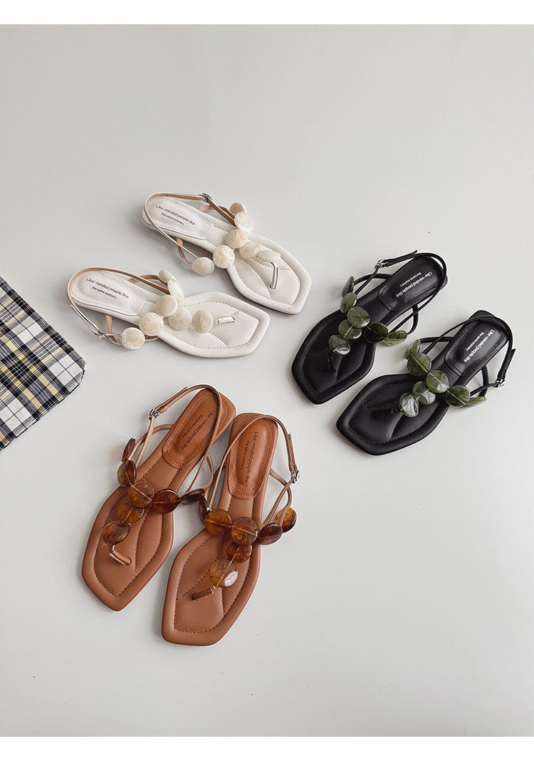 Beach-Sandalen mit Strass