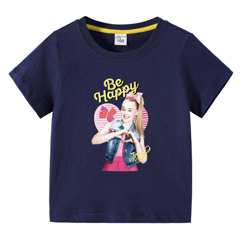 Children's summer short sleeved T-shirt
