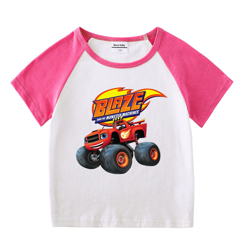 Children's summer short sleeved T-shirt