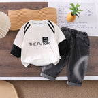 Long sleeved hoodie two-piece autumn outfit set