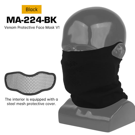 Taktische Gesichtsmaske mit Stahlnetz und Schlauchschal – Airsoft &amp; Paintball
