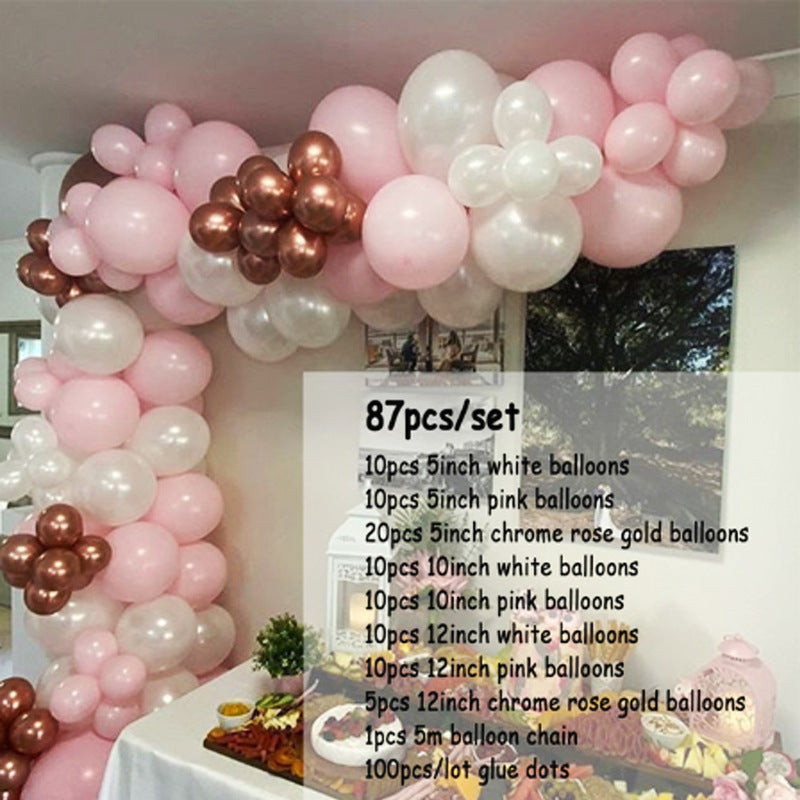 Ballongirlande in Roségold, Ballonbogen-Set – Ansicht 5