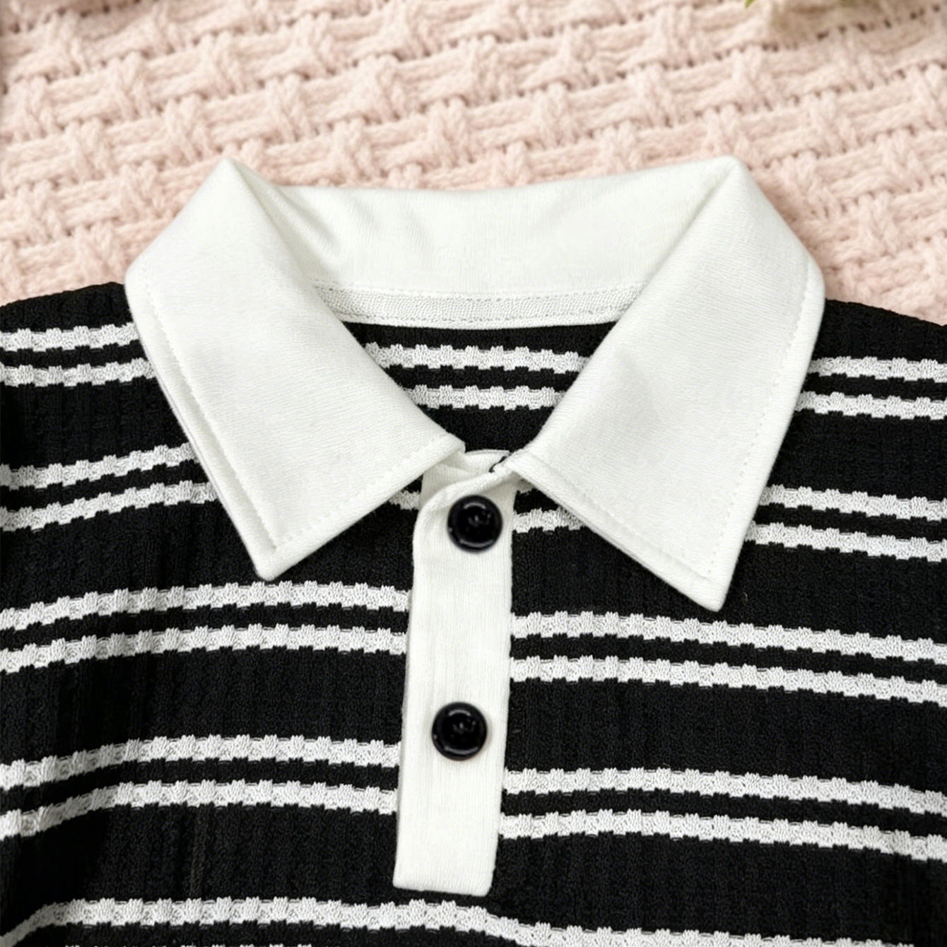 Stripe Polo Long Sleeve Set for Boys