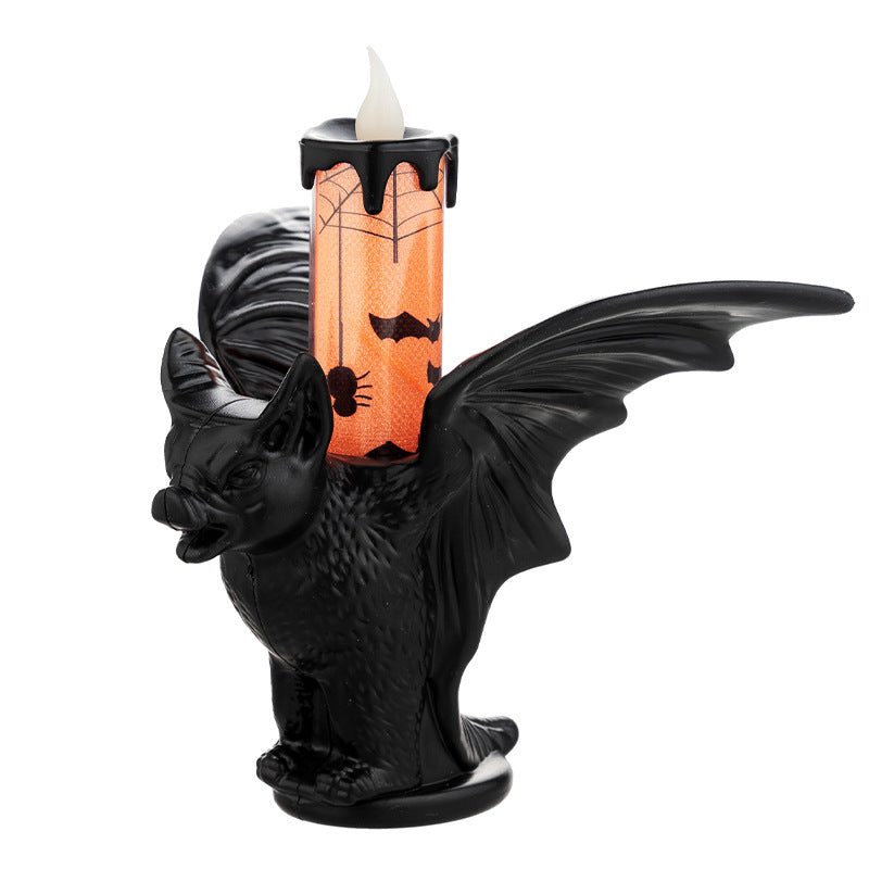 Halloween Decorative Candle Night Light, Halloween Decoration Prop, Candle Holder Ornament, LED Electronic Candle, Party Prop