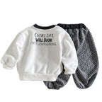 Two piece set of children's spring and autumn casual hoodie