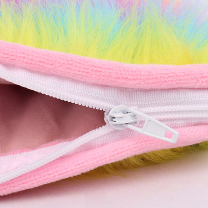 Plüsch-Umhängetasche Regenbogen Tierpfoten-Design