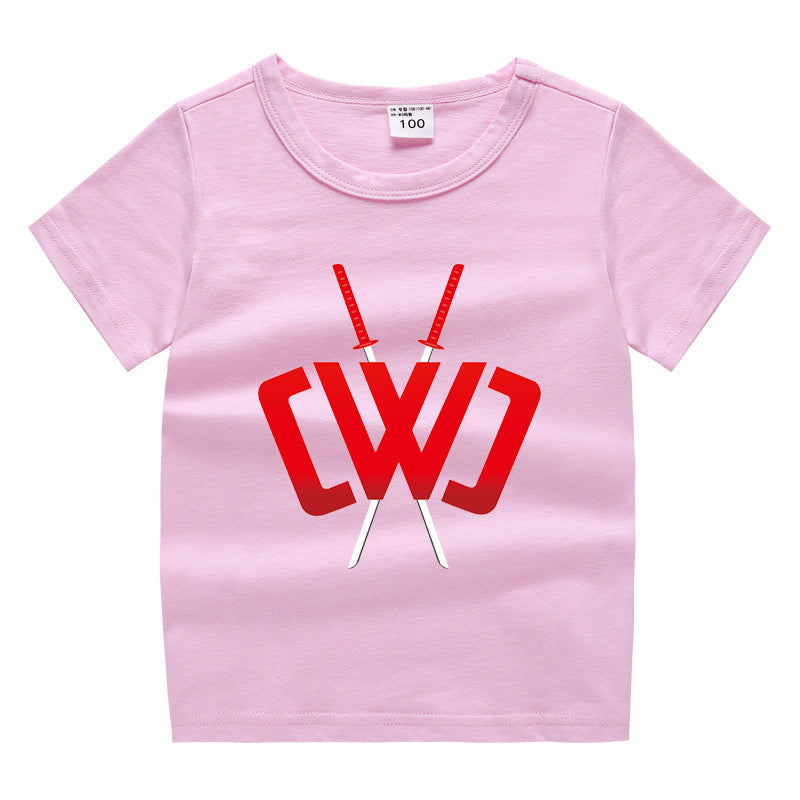 Children's summer short sleeved T-shirt