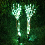 Halloween Decoration Plastic Skeleton Hand LED Glow Ghost Hand Prop Ground Stake Light-Up Decor