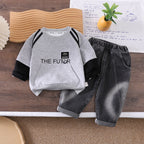 Long sleeved hoodie two-piece autumn outfit set