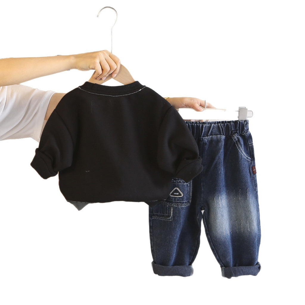 Children's autumn clothing, baby long sleeved hoodie two-piece set