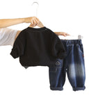 Children's autumn clothing, baby long sleeved hoodie two-piece set