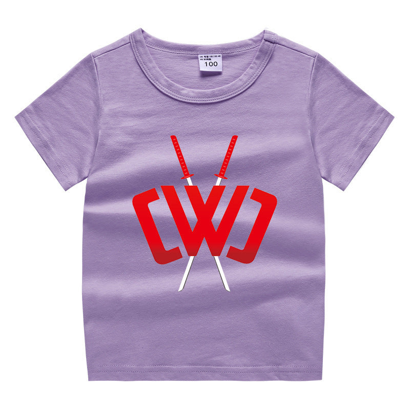 Children's summer short sleeved T-shirt