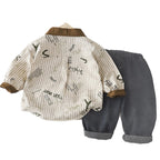 Children's clothing baby autumn shirt long sleeved two-piece set