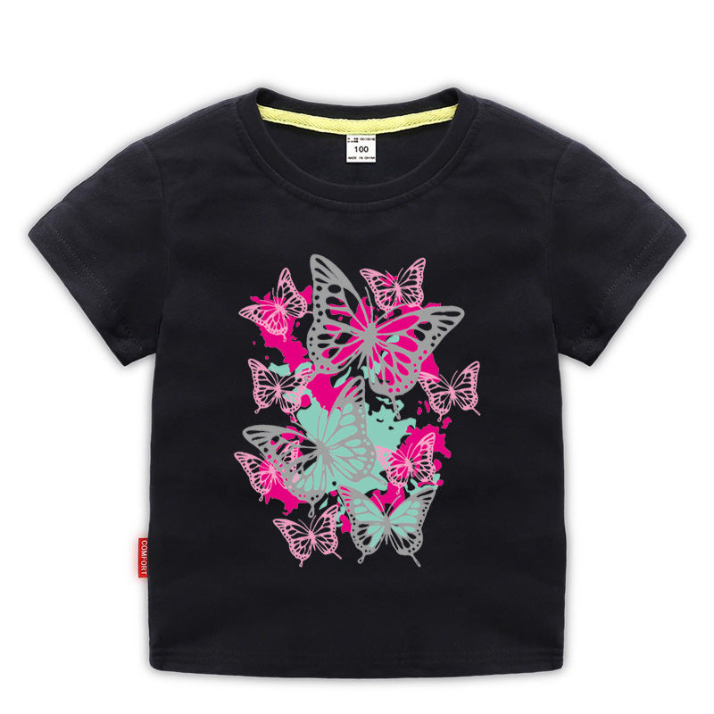 Children's summer short sleeved T-shirt