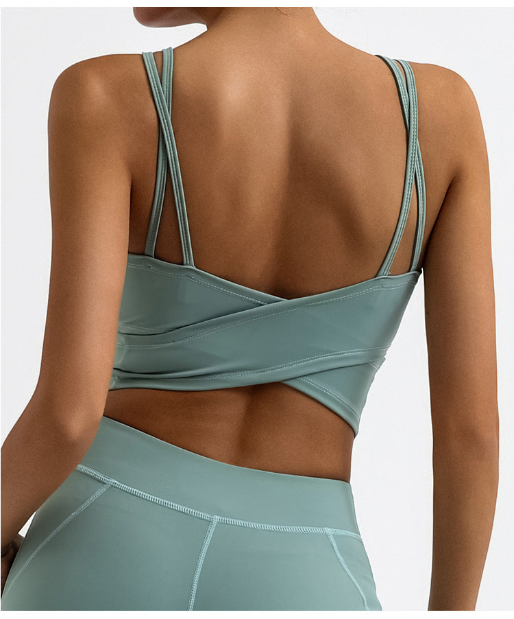 Yoga-Tanktop mit Doppelträgern, schnelltrocknend