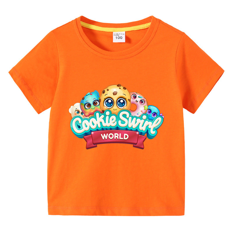Children's summer short sleeved T-shirt
