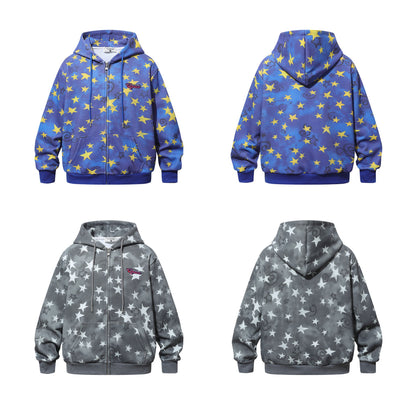 Batik-Hoodie mit Sternenprint