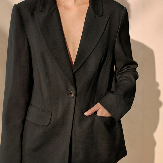 Eleganter Blazer für Damen mit Spitzenrücken und Taillenschnürung