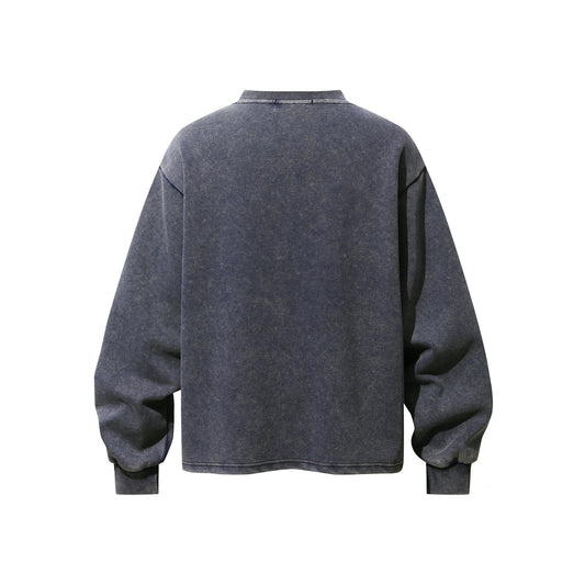 Vintage-Hoodie Damen Blumenprint, Washed-Optik
