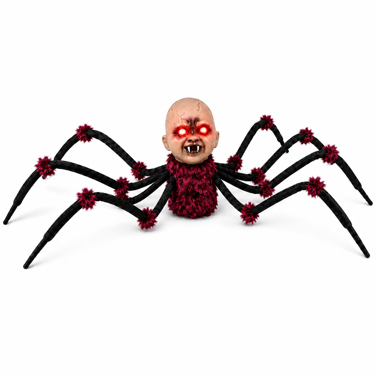 Halloween Spider Head Decoration Toy Prop for Home Decor, Hanging Ghost Pumpkin Light, Horror Decoration