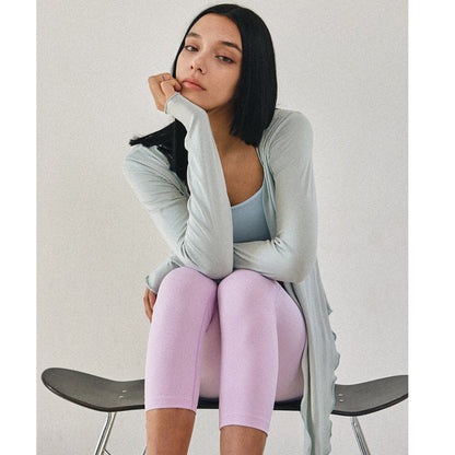 Yoga-Cardigan-Top mit Bindeband, vielseitig