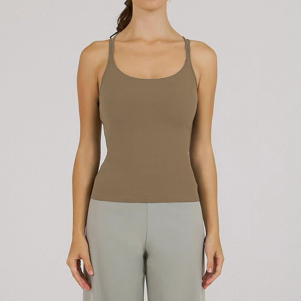Damen Yoga-Tanktop mit Polsterung