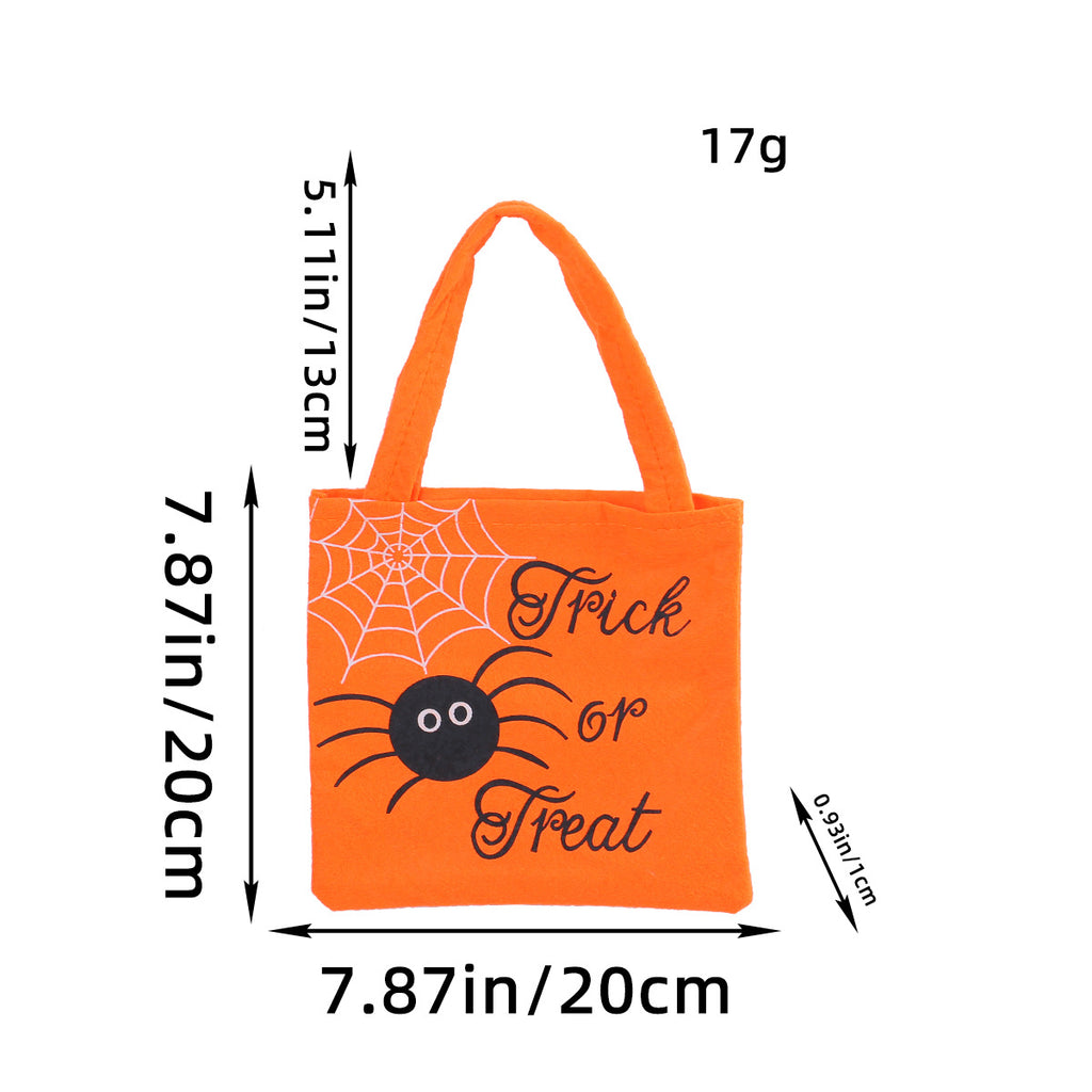 Halloween Pumpkin Tote Bag, Kids' Non-Woven Gift Bag for Halloween, Candy Bag for Children's Parties