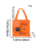 Halloween Pumpkin Tote Bag, Kids' Non-Woven Gift Bag for Halloween, Candy Bag for Children's Parties