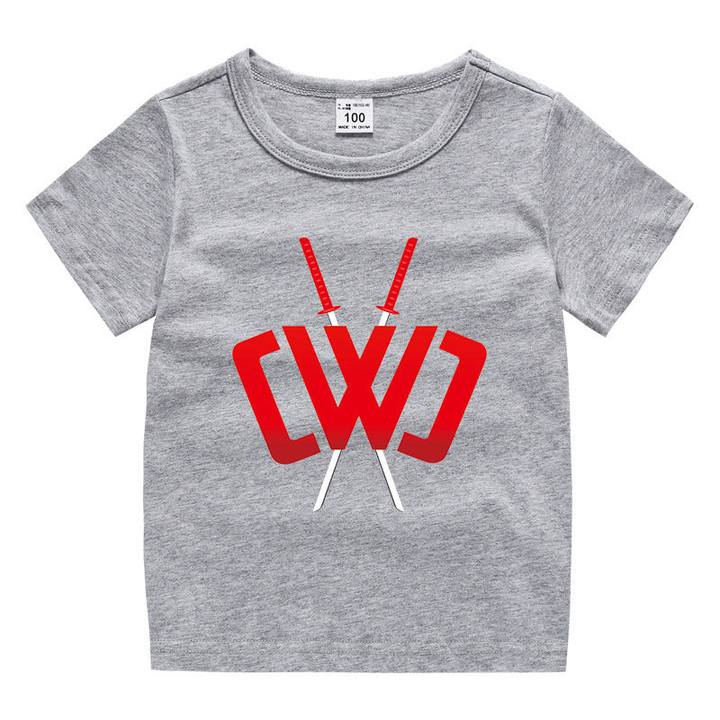 Children's summer short sleeved T-shirt