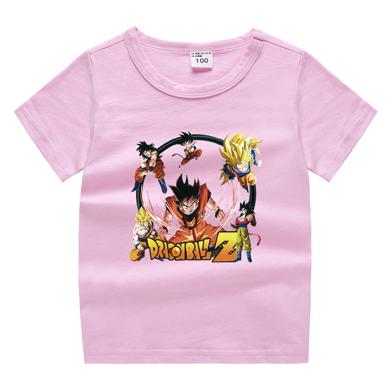 Children's summer short sleeved T-shirt