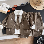 Children's baby suit long sleeved three piece set