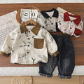 Children's clothing baby autumn shirt long sleeved two-piece set