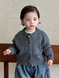 Children's Cardigan Sweater Boy's Knit Jacket Jeans T-Shirt Children's Stylish Clothing Set