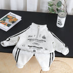Half zip hoodie two-piece long sleeved spring and autumn outfit