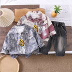 Baby camouflage long sleeved three piece set for infants and young children