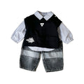 Children's Spring 3-Piece Set for Boys Jeans Pants Casual Outfit