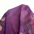 Sweet Floral Ombre Tie-Back Square Neck Long Sleeve Blouse