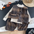 Autumn irregular sweater three piece set
