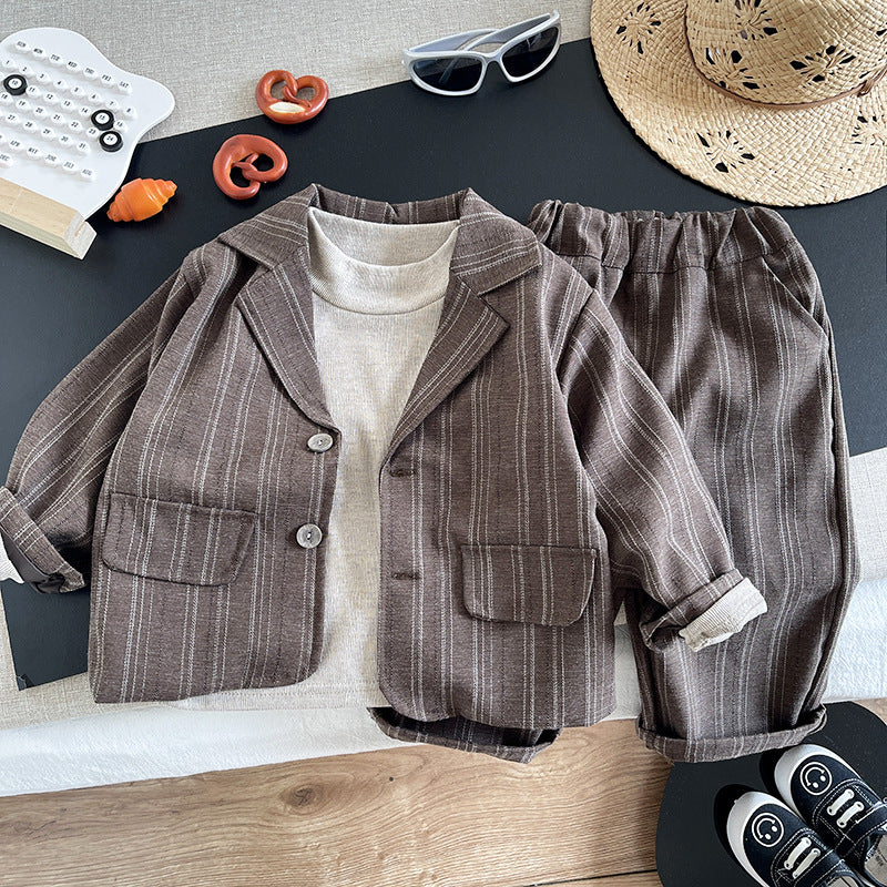 Baby Spring and Autumn Suit Long Sleeve Three Piece Set