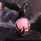 Resin Crow Night Light Halloween Creative Decorative Table Lamp Retro Style
