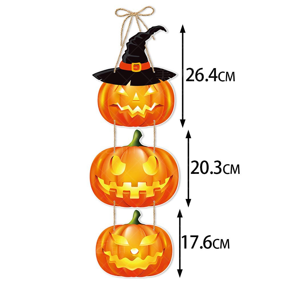 Halloween Door Hanging Decoration Pumpkin Bat Ornament for Halloween Party Decor