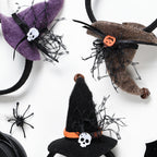 Halloween Decoration Pumpkin Witch Hat Classic Spider Web Witch Hat Headband Hair Accessory