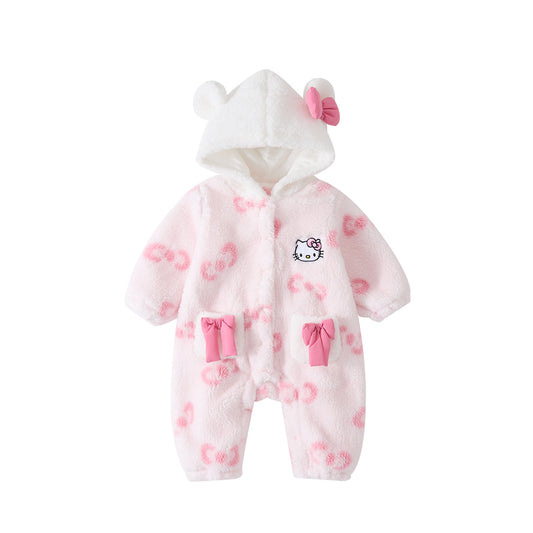 Baby-Kapuzenbodysuit gefuettert, Schmetterling