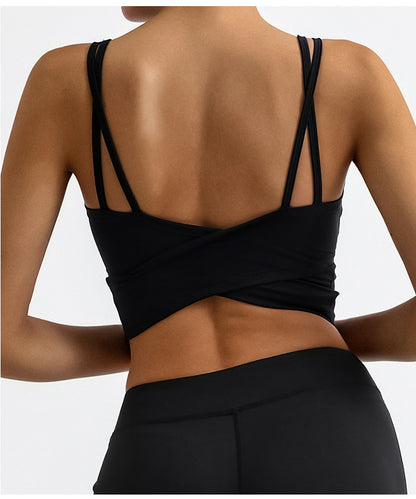 Yoga-Tanktop mit Doppelträgern, schnelltrocknend