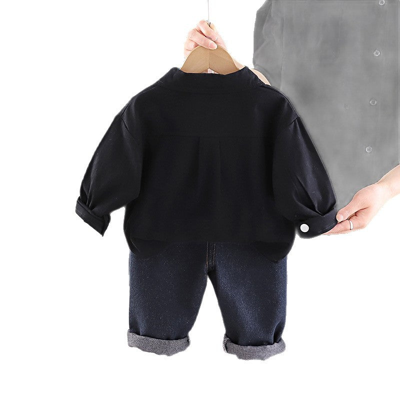 Spring and Autumn Baby Long Sleeve Three Piece Set