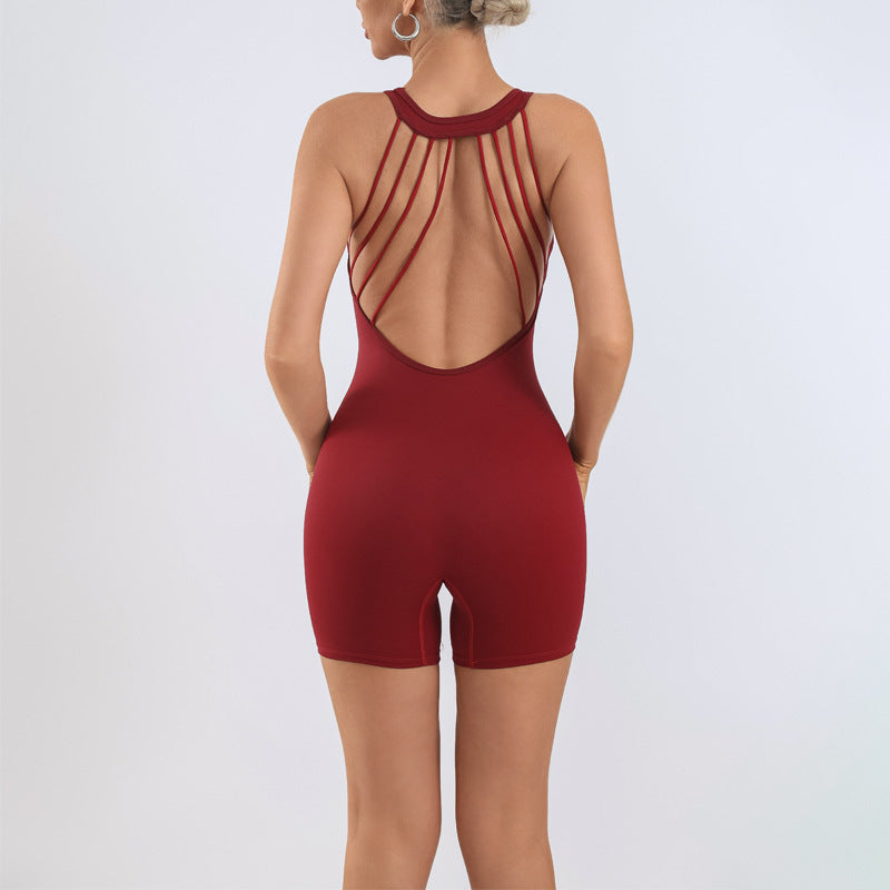 Fitness-Kompressions-Bodysuit mit BH