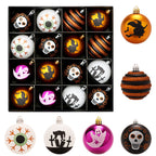 Halloween Decorations 16 Painted Ghost Skull Plastic Hanging Balls Party Decorations