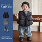 Jeans Thickened Vest Children's Three-Piece Set Sweater Underwear Kids