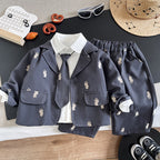 Children's baby suit long sleeved three piece set