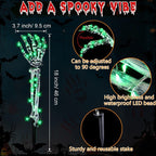 Halloween Decoration Plastic Skeleton Hand LED Glow Ghost Hand Prop Ground Stake Light-Up Decor